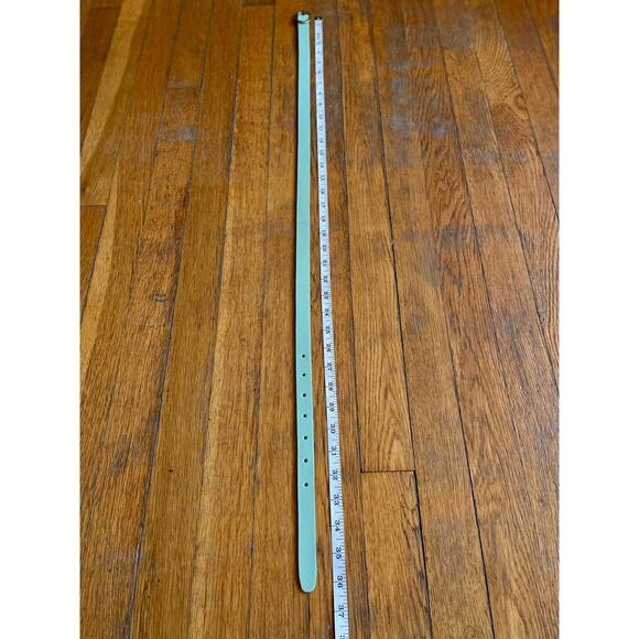 JCREW Skinny Light Green Leather Belt Womens sz S - Picture 9 of 11